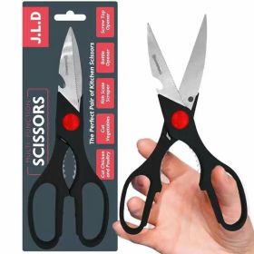 Heavy Duty Multi-Purpose Kitchen Scissors, Food Scissors, Sharp Scissors with Nutcrackers, Bottle Opener, Can Opener, Vegetable Cutting Scissors Heavy Duty Multi-Purpose Kitchen Scissors, Food Scissors, Sharp Scissors with Nutcrackers, Bottle Opener, Can Opener, Vegetable Cutting Scissors